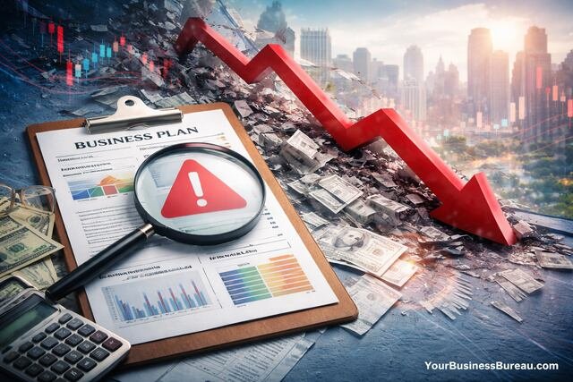 Financial oversight risks in one-page business plans impacting U.S. market viability.