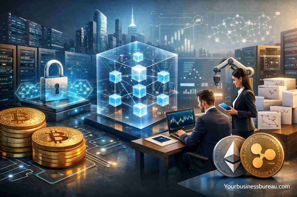 Cryptocurrency and blockchain infrastructure in modern business environment