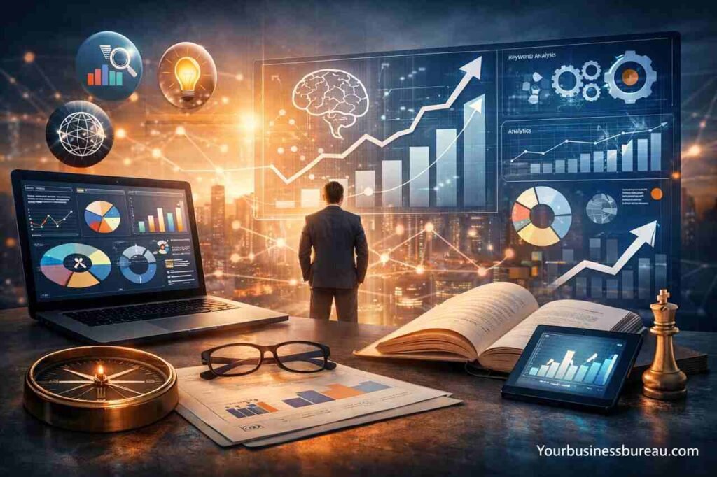 RoarLeveraging Business Infoguide by RipRoar: A Complete Semantic Framework for Strategic Business Growth Business growth strategy dashboard with analytics and insights