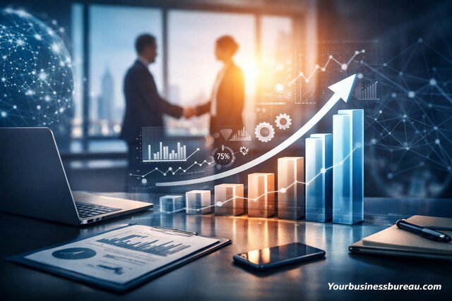 RoarLeveraging business growth and scalability concept with rising graphs