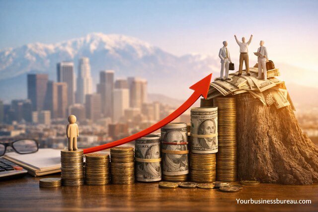 Employment and wages driving income growth peak concept