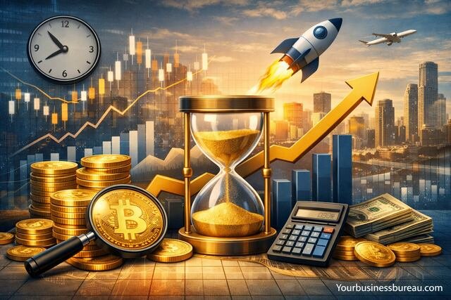 Robthecoins business growth with crypto and financial charts