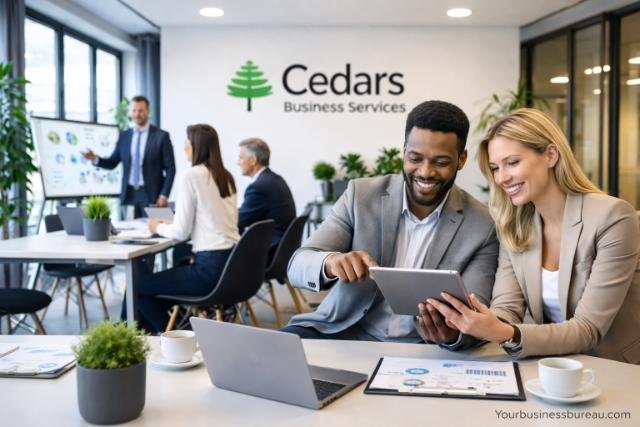 Cedars Business Services team discussing business growth strategy