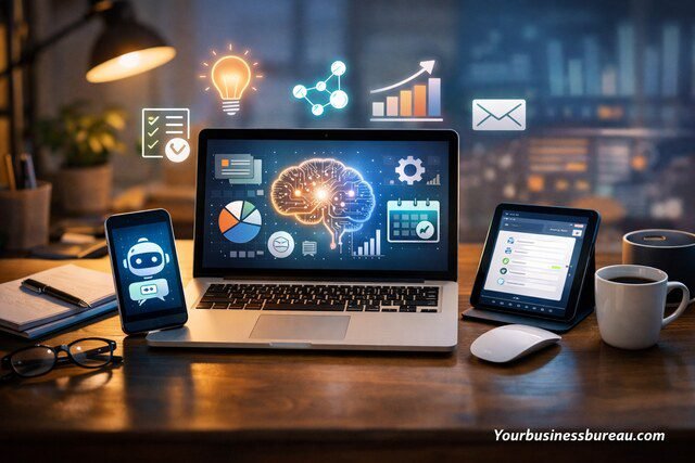 AI productivity tools on business workspace devices