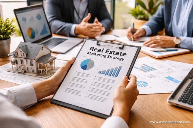 Real estate marketing strategy planning session