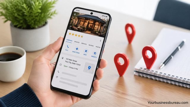Google Business Profile local SEO optimization on mobile device