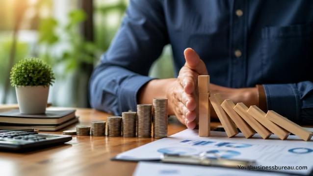 Investment risk management with coins and domino blocks