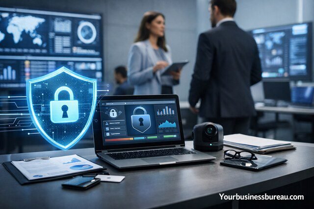 Cybersecurity controls in a modern business office environment