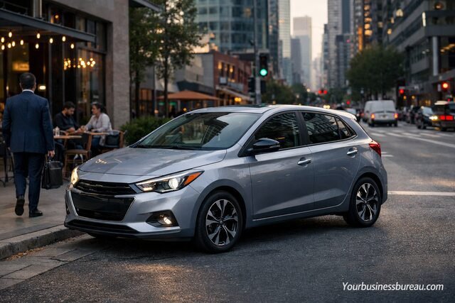 Compact car for urban driving and business use on city street