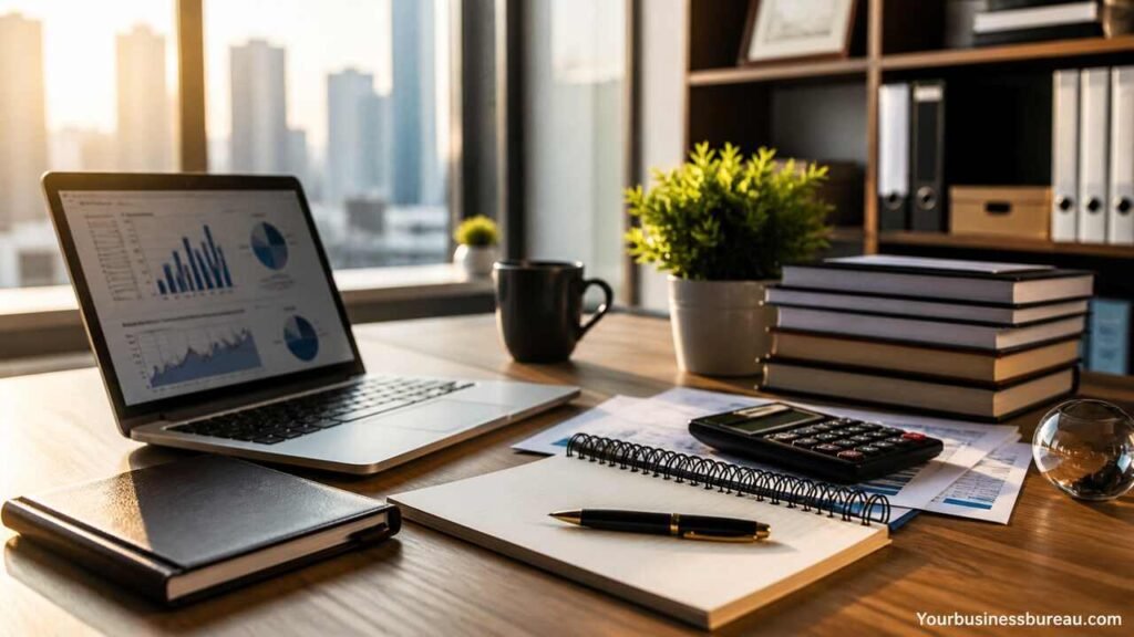 Is Finance a Good Major for Career Growth and Financial Stability? Finance career growth workspace with charts and calculator