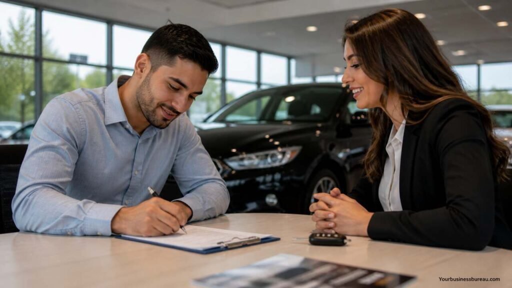 Can You Finance a Car With No Credit: Complete Guide to Approval, Lenders, and Smart Strategies Car financing agreement at dealership without credit history