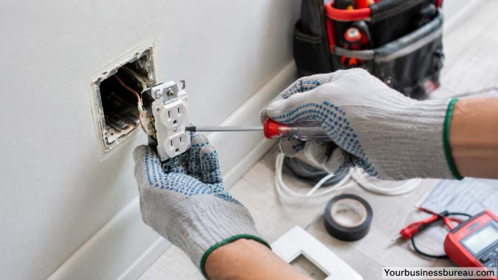 Outlet Repair: A Complete Step-by-Step Guide to Fixing Electrical Outlets Safely Electrician repairing a wall outlet safely with professional tools