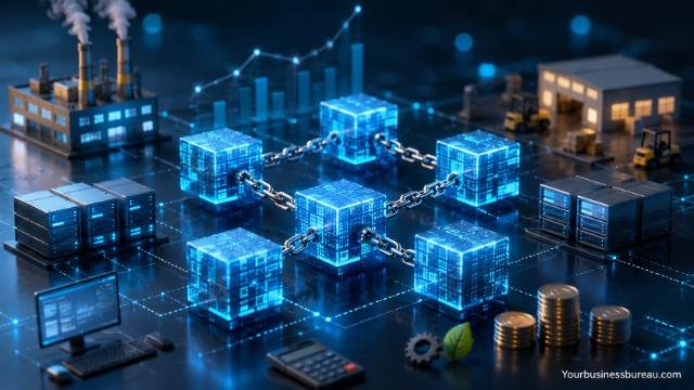 Blockchain infrastructure connecting digital business systems to reduce operational costs