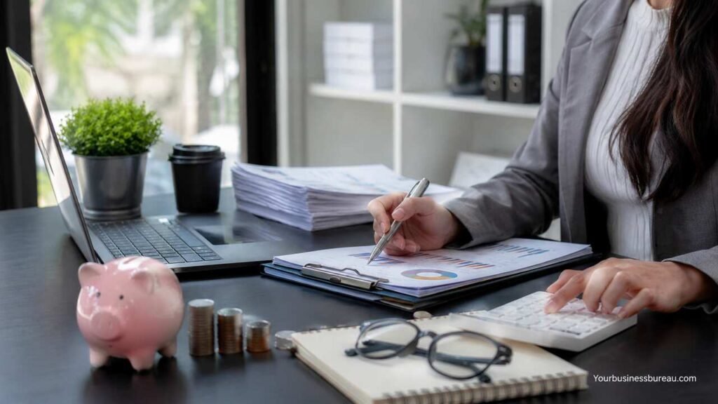 Small Business Grant Opportunities: A Complete Guide to Securing Funding for Growth Small business owner reviewing grant funding documents at office desk