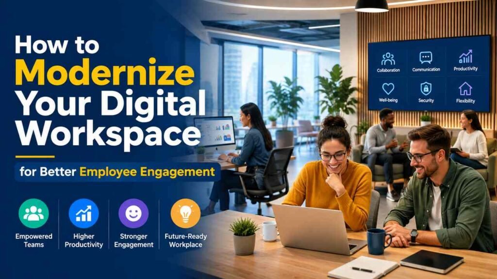 How to Modernize Your Digital Workspace for Better Employee Engagement Modern digital workspace improving employee engagement