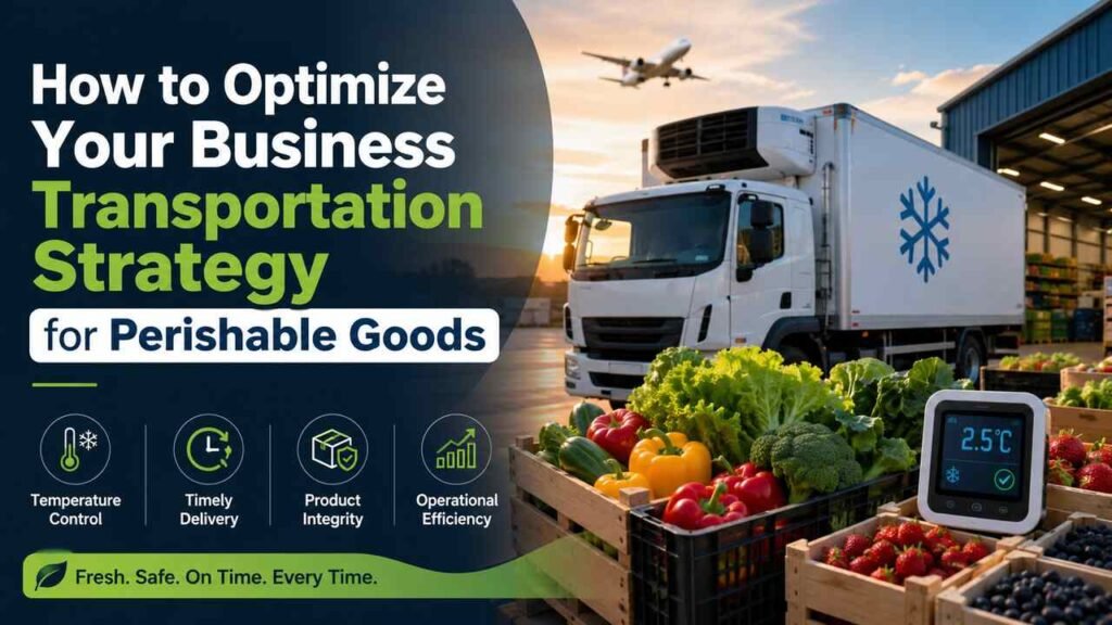 How to Optimize Your Business Transportation Strategy for Perishable Goods Refrigerated truck transporting fresh perishable goods efficiently