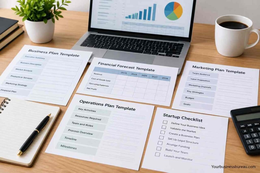 Startup Business Planning Templates That Save Time and Reduce Errors Startup business planning templates featuring financial forecasts, marketing plans, operations checklists, and business planning documents.