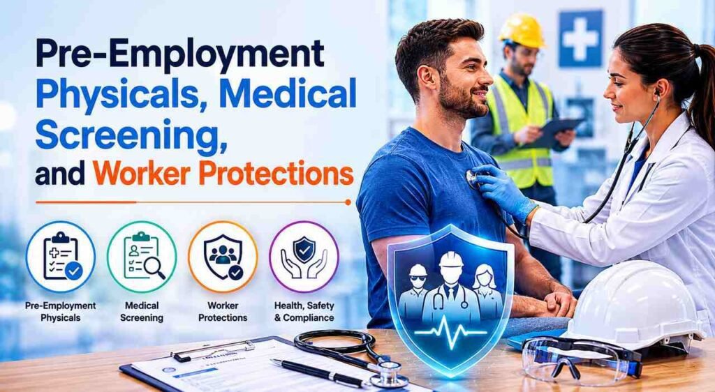 Pre-Employment Physicals, Medical Screening, and Worker Protections Pre-employment physical exam and worker protections