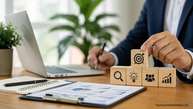 Business professional assessing communication and calling needs
