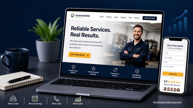 Small business website designed to generate leads, bookings, and customer inquiries.