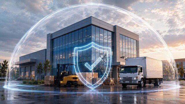 Commercial building, inventory, and equipment protected by commercial property insurance