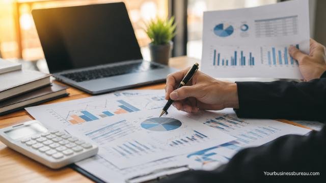 Business owner reviewing a grant funding spending plan