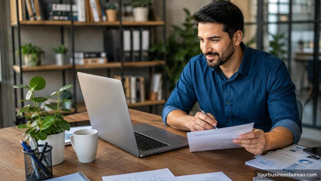 Free Small Business Checking Account: Choose the Right Banking Solution Small business owner managing finances with a free business checking account