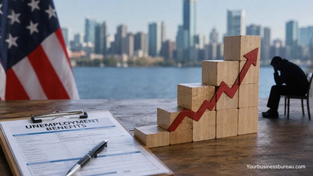 US Jobless Claims Remain High as Labor Market Stability Offsets Seasonal Distortions US jobless claims and labor market stability illustration
