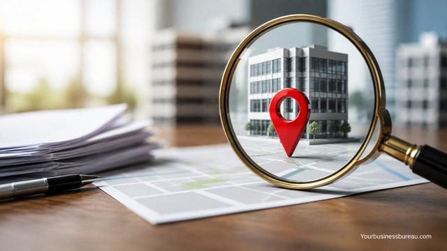 Registered office address search for business verification