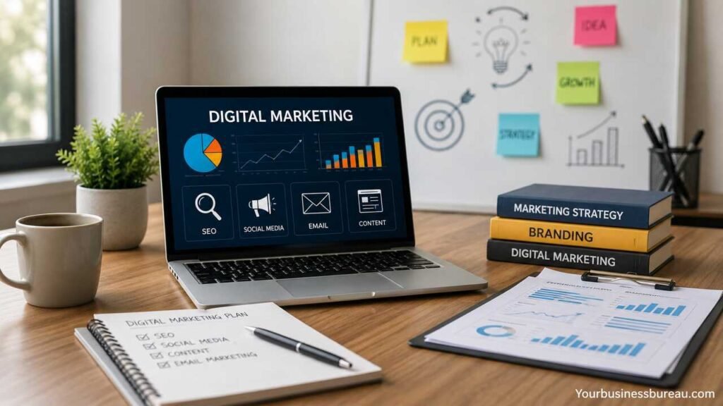 Digital marketing strategies for small businesses using SEO, social media, and content marketing