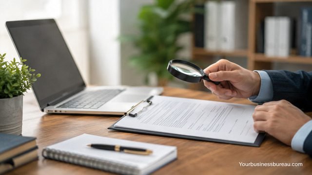 Business legitimacy verification before transactions