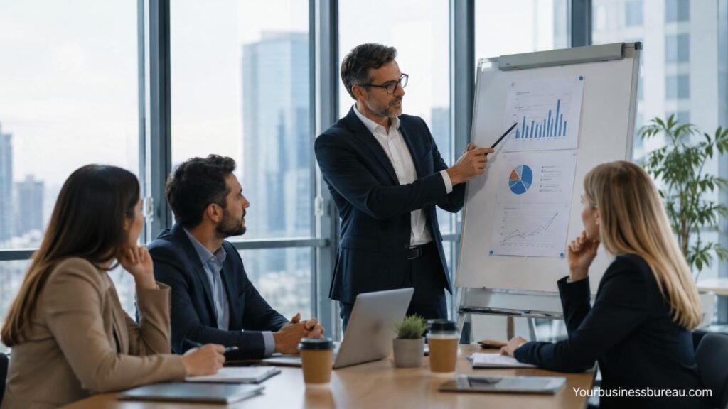 PedroVazPaulo Business Consultant leading a business strategy meeting