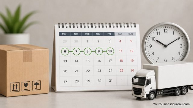 Five business days shipping estimate calendar