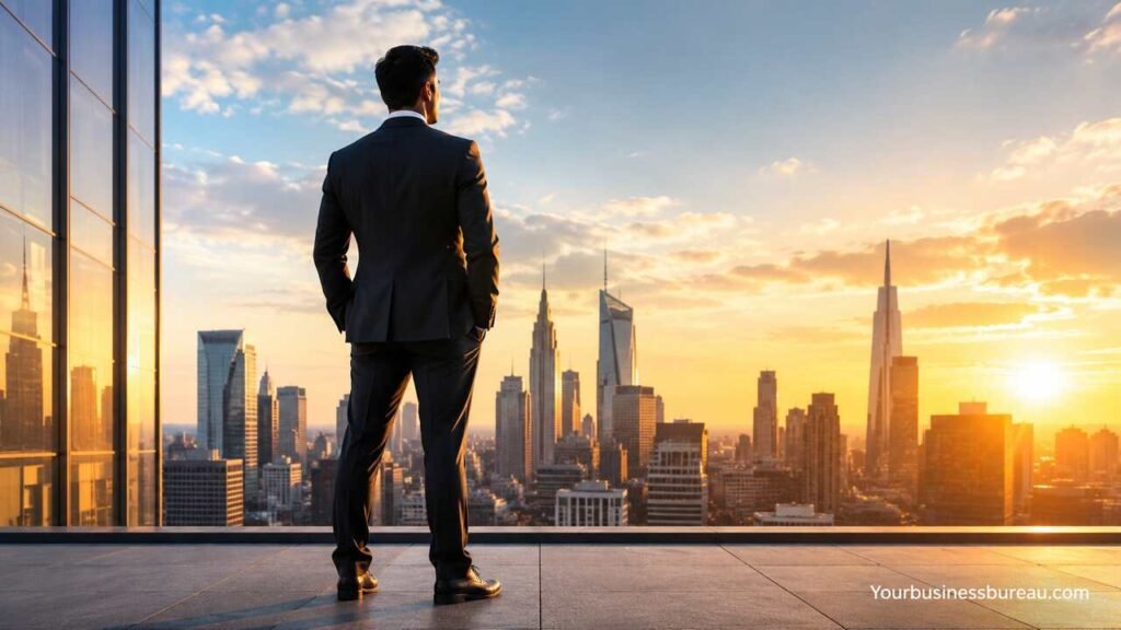 Standing on Business: Meaning, Origins, Real-Life Examples, and How to Stand on Business with Confidence Standing on Business: confident professional overlooking city skyline