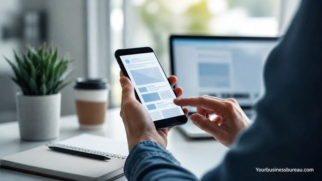 Person using a mobile-optimized website on a smartphone