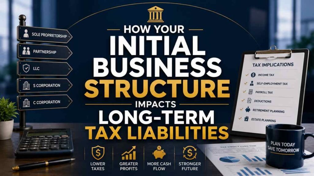 Business structure choices affecting long-term tax liabilities