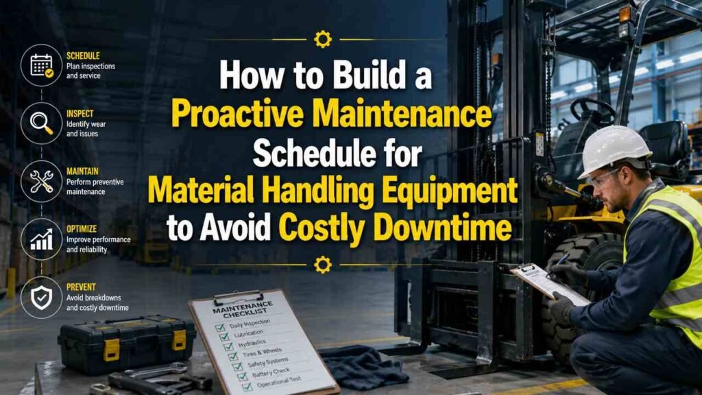 How to Build a Proactive Maintenance Schedule for Material Handling Equipment to Avoid Costly Downtime Technician performing preventive maintenance on material handling equipment