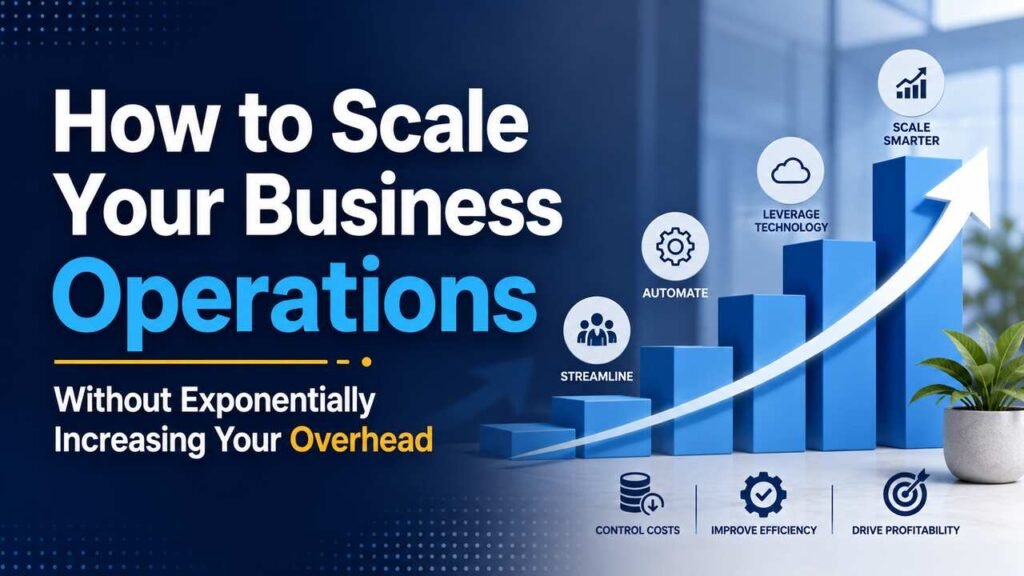 Business operations scaling with automation and controlled overhead costs