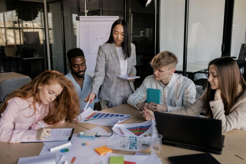 The Role of Decision-Making Skills in Modern Business Success Business team collaborating and analyzing data to make strategic decisions