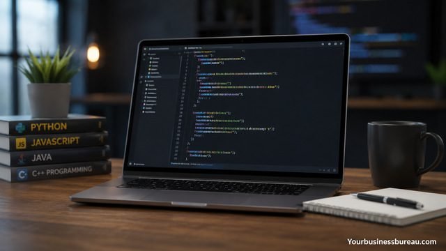 Confirm the required programming language on a coding workstation.