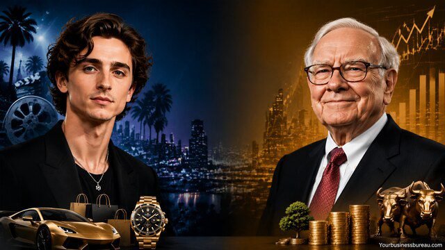 Timothée Chalamet and Warren Buffett financial success comparison