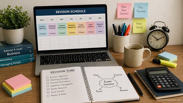 Manage Revision and Exam Preparation Schedule for Edexcel A Level Business