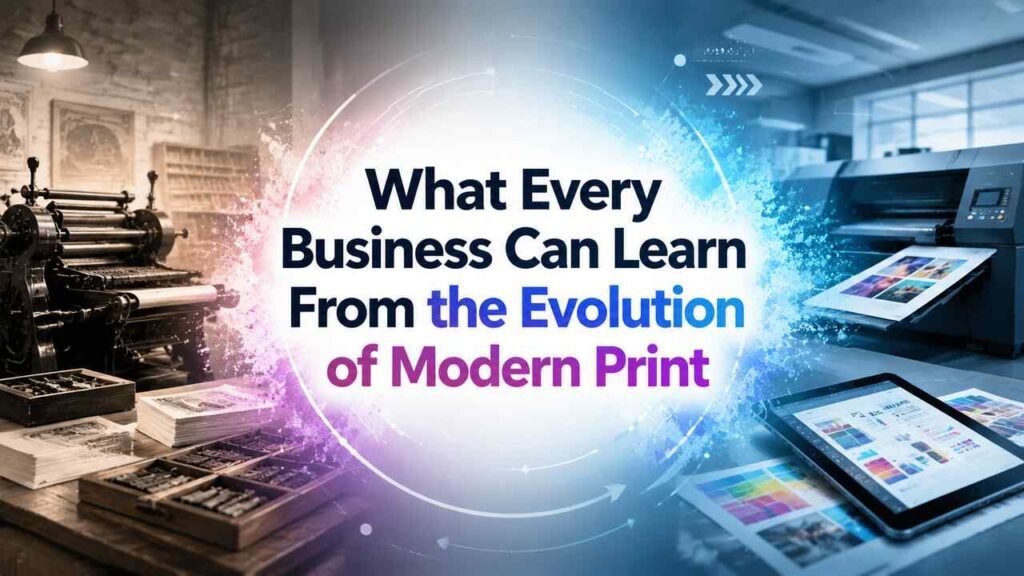 Evolution of modern print from traditional presses to digital printing technology