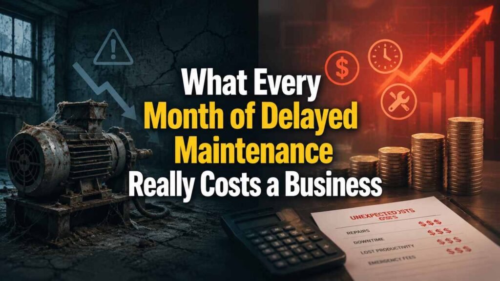 What Every Month of Delayed Maintenance Really Costs a Business Delayed maintenance increasing business costs through equipment failure and rising expenses.