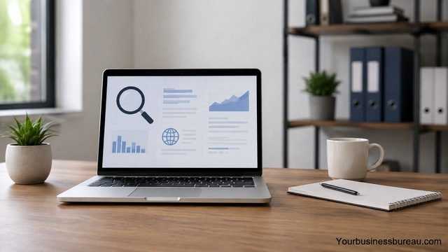 Searching for existing online use of a business name