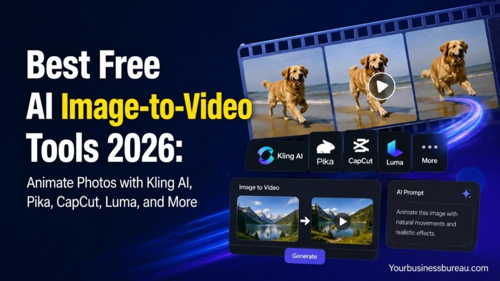 Best Free AI Image-to-Video Tools 2026: Animate Photos with Kling AI, Pika, CapCut, Luma, and More Best Free AI Image-to-Video Tools 2026 featuring Kling AI, Pika, CapCut, and Luma