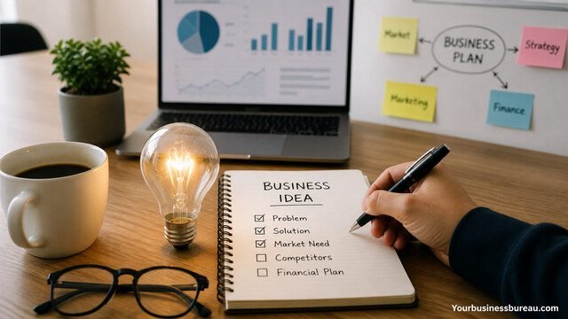 Entrepreneur validating a business idea before registering