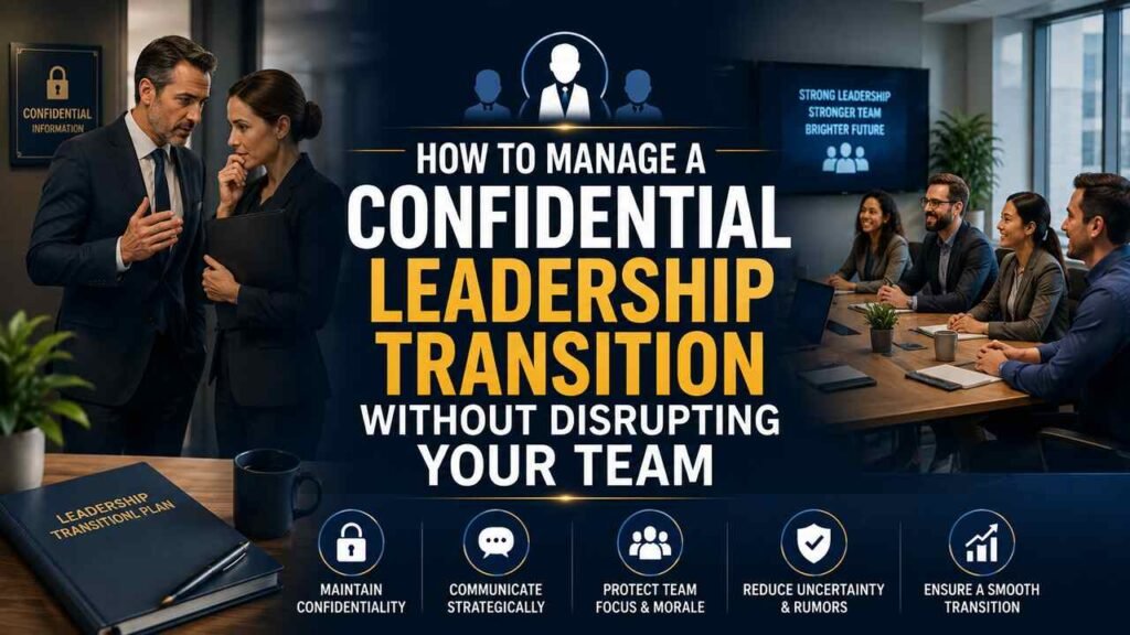 How to Manage a Confidential Leadership Transition Without Disrupting Your Team Confidential leadership transition without disrupting your team