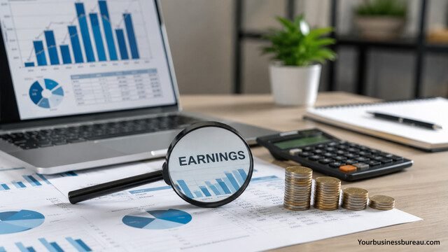 Evaluating a business using earnings and financial performance