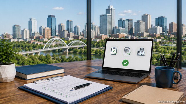 Edmonton business licensing and permit requirements verification.